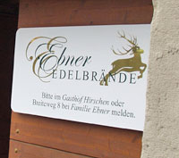 Schild Edelbr�nde